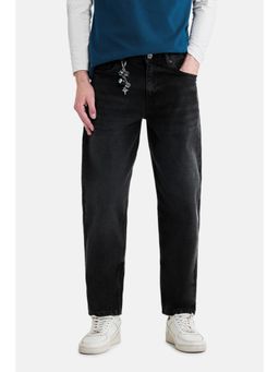 Snitch - Black Washed Relaxed Casual Jeans For Men
