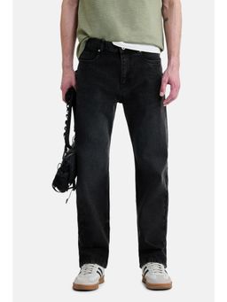 Snitch - Black Denim Straight Casual Jeans For Men