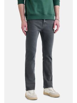 Snitch - Charcoal Grey Washed Straight Casual Jeans For Men