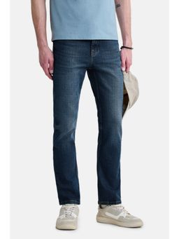 Snitch - Blue Light Distressed Straight Casual Jeans For Men