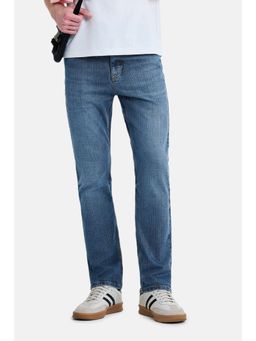 Snitch - Blue Light Distressed Straight Casual Jeans For Men