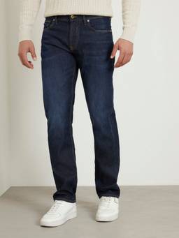 Guess - Men Blue Solid Mid-Rise Full Length Jeans
