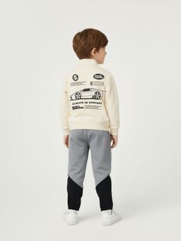 max - Beige Cotton Blend Full Sleeves Sweatshirt