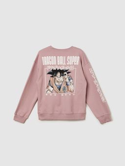 max - Pink Cotton Blend Full Sleeves Sweatshirt