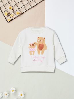 max - Ivory Cotton Full Sleeves Sweatshirt