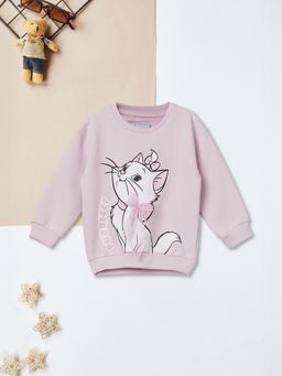 max - Pink Cotton Blend Full Sleeves Sweatshirt