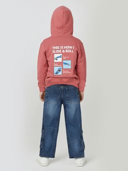 max - Rust Cotton Blend Full Sleeves Hoodie