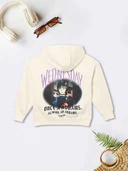 max - White Cotton Blend Full Sleeves Hoodie