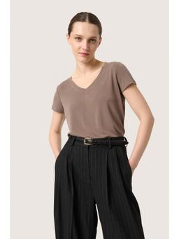 Soaked - Slcolumbine V-Neck T-Shirt Ss - Brown