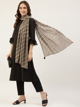 FIORRA - Black Solid Gota Kurta with Pant and Dupatta (Set of 3)