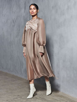 TheRealB - A-line Dress With Bust Wrap