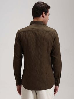 JadeBlue - Brown Slim Fit Formal Trousers