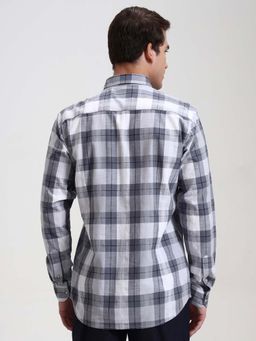 JadeBlue - Grey and White Checked Formal Trouser