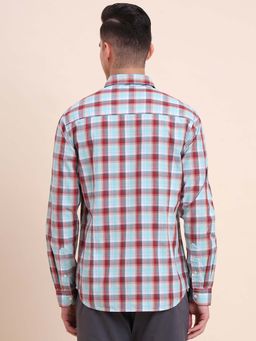 Greenfibre - Red Printed Slim Fit Formal Trousers