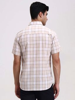 Greenfibre - Beige Printed Formal Trousers