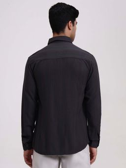 Greenfibre - Dark Grey Striped Formal Trousers