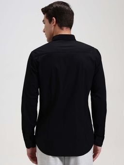 JadeBlue - Black Slim Fit Formal Trousers