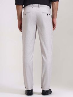Greenfibre - Light Grey Striped Casual Trousers