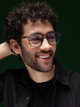 Voyage - Grey Square Eyeglasses for Men & Women (52)