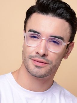 Voyage - Pink Square Eyeglasses for Men & Women (53)