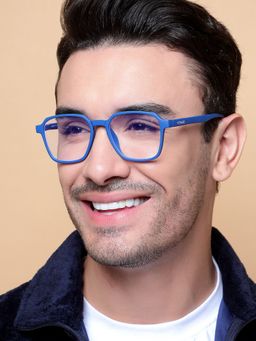 Voyage - Royal Blue Square Eyeglasses for Men & Women (53)