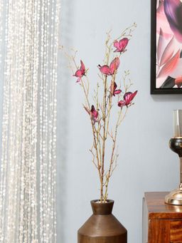 At Home by Nilkamal - Butterfly Filler Artificial Stick|Height - 90 cm|Red
