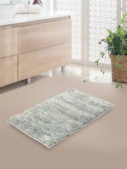 At Home by Nilkamal - Yarn Dyed Melange Anti-Slip Bath Mat (Grey)