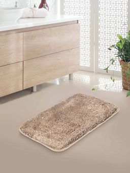 At Home by Nilkamal - Microfiber 16 x 24 in Bath Mat (Taupe)
