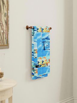 At Home by Nilkamal - Printed Bath Towel 70 x 150 cm (Multi-Color)