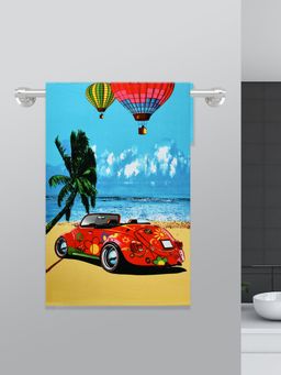 At Home by Nilkamal - Printed Bath Towel 70 x 150 cm (Multi-Color)