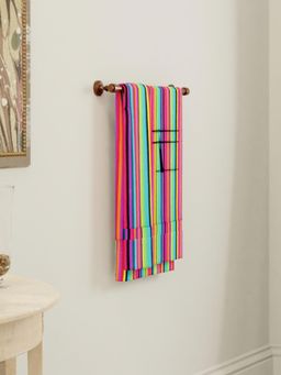 At Home by Nilkamal - Printed Bath Towel 70 x 150 cm (Multi-Color)