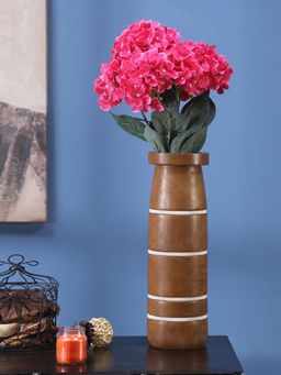 At Home by Nilkamal - Hydrangea Artificial Flower Bunch|Height - 56 cm|Red