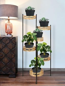 At Home by Nilkamal - Magna Adjustable Planter Holder (Gold)
