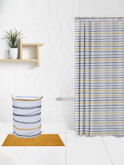 At Home by Nilkamal - Stripe 15 Peice Bath Uitility Hamper (Multi-Color)