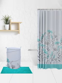 At Home by Nilkamal - Floral 15 Peice Bath Uitility Hamper (Green)