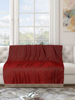 Saral Home - Easy Living Home Polyester Chenille Throw (140 x 210 cm, Maroon )