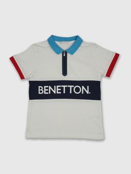 United Colors of Benetton - Colorblocked T-shirt- Off White