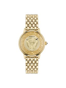 VERSACE - 2 Hands Womens Analog Gold Dial Coloured Quartz Watch - VE6F00623 (M)
