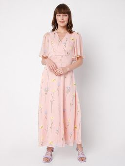 VERO MODA - Women Printed Pink Dress