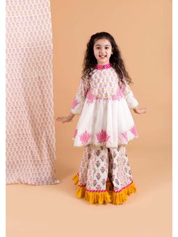 Chotibuti - Lotus Off White Printed Sharara Set
