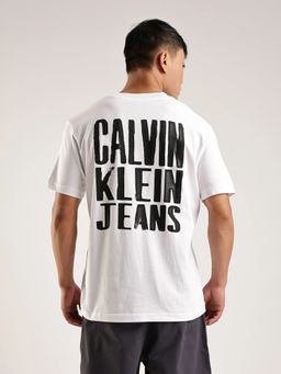 Calvin Klein - White Logo Regular Fit Cotton T-shirt
