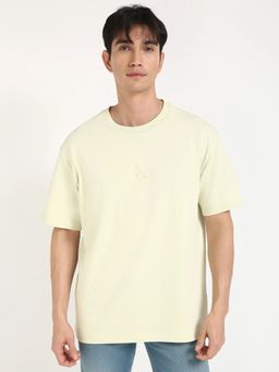 Calvin Klein - Cream Logo Relaxed Fit Cotton T-shirt