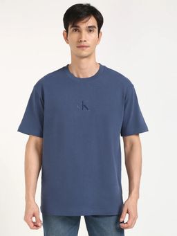 Calvin Klein - Blue Logo Relaxed Fit Cotton T-shirt