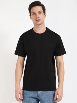 Calvin Klein - Black Solid Regular Fit Cotton T-shirt