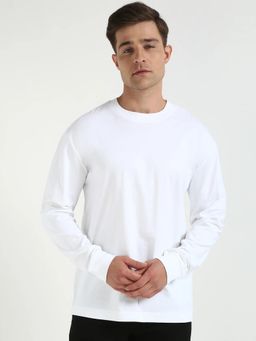 Calvin Klein - Solid White Relaxed Fit Cotton T-shirt
