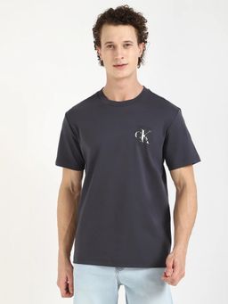Calvin Klein - Charcoal Logo Regular Fit Cotton T-shirt