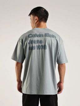 Calvin Klein - Blue Logo Regular Fit Cotton T-shirt