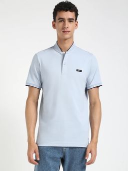 Calvin Klein - Solid Blue Slim Fit Cotton T-shirt