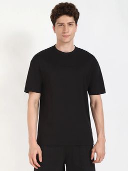Calvin Klein - Solid Regular Fit Black Cotton T-shirt