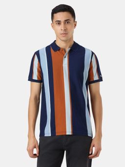 Pepe Jeans - Blue Striped Half Sleeve Men Polo T-Shirt